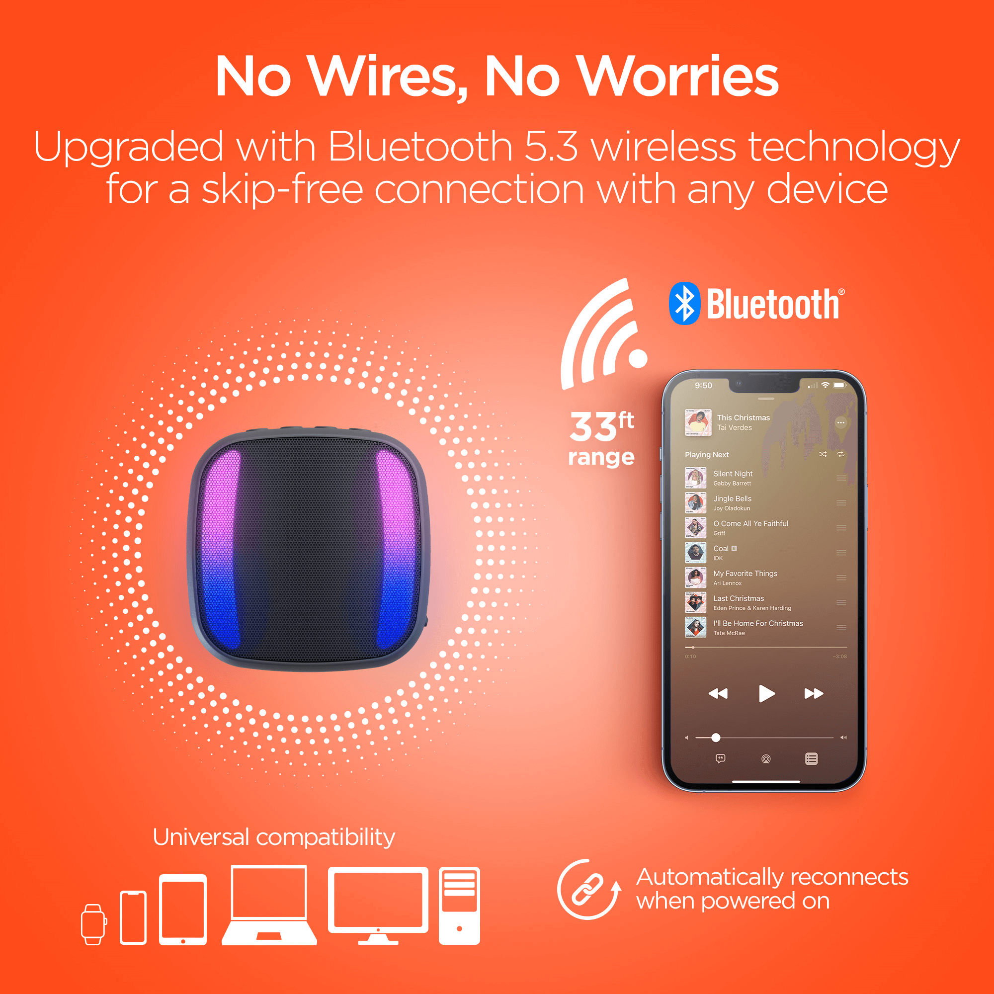 HyperGear Spin Cycle LED Wireless Bike Speaker