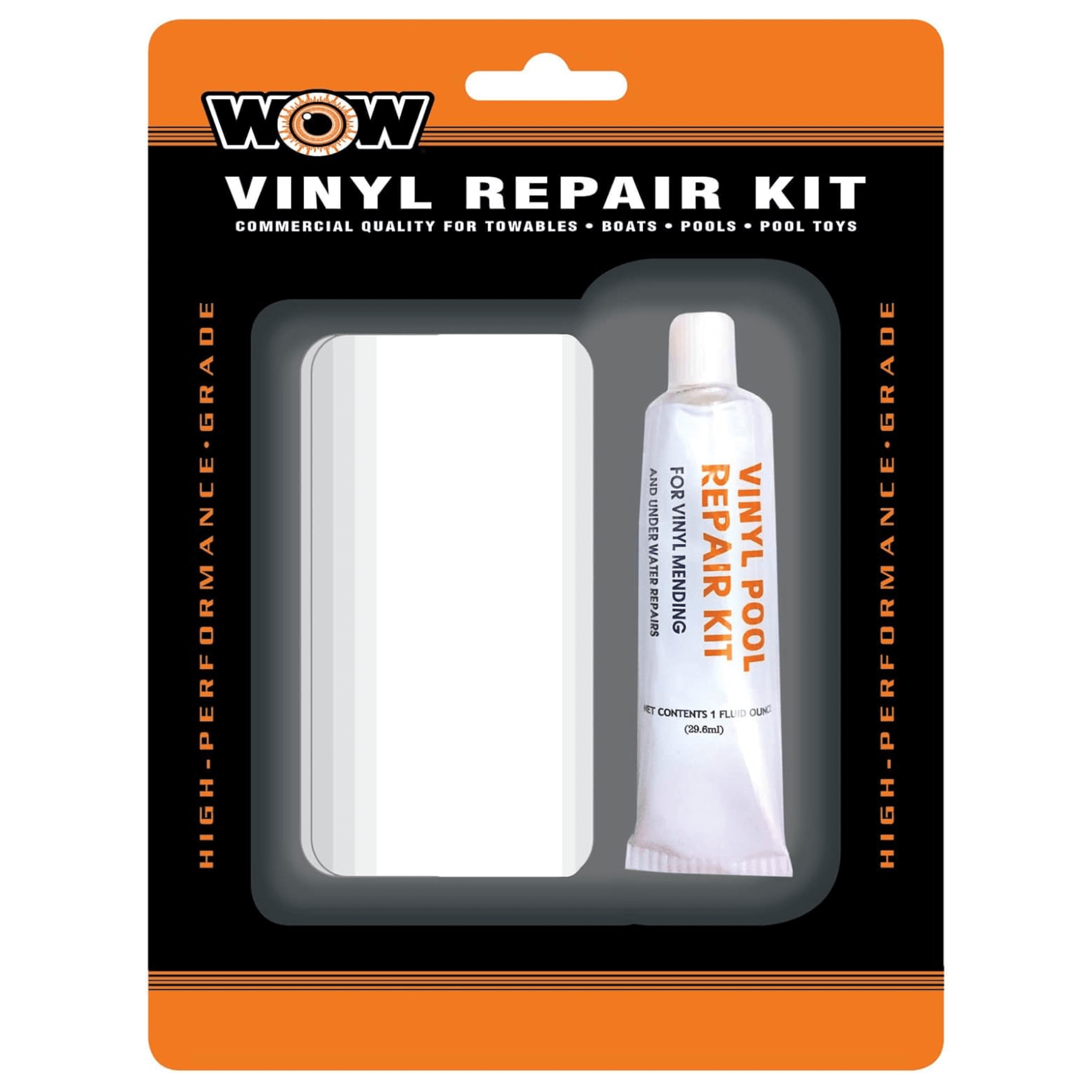 WOW Watersports Vinyl PVC Repair Kit For Boating Tubes Air Mattresses Inflatable Rafts