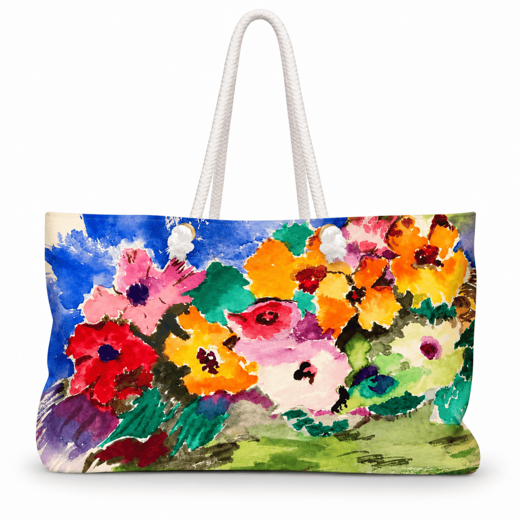 PimsArt Painterly Flower Bouquet Weekender Bag From Original Painting