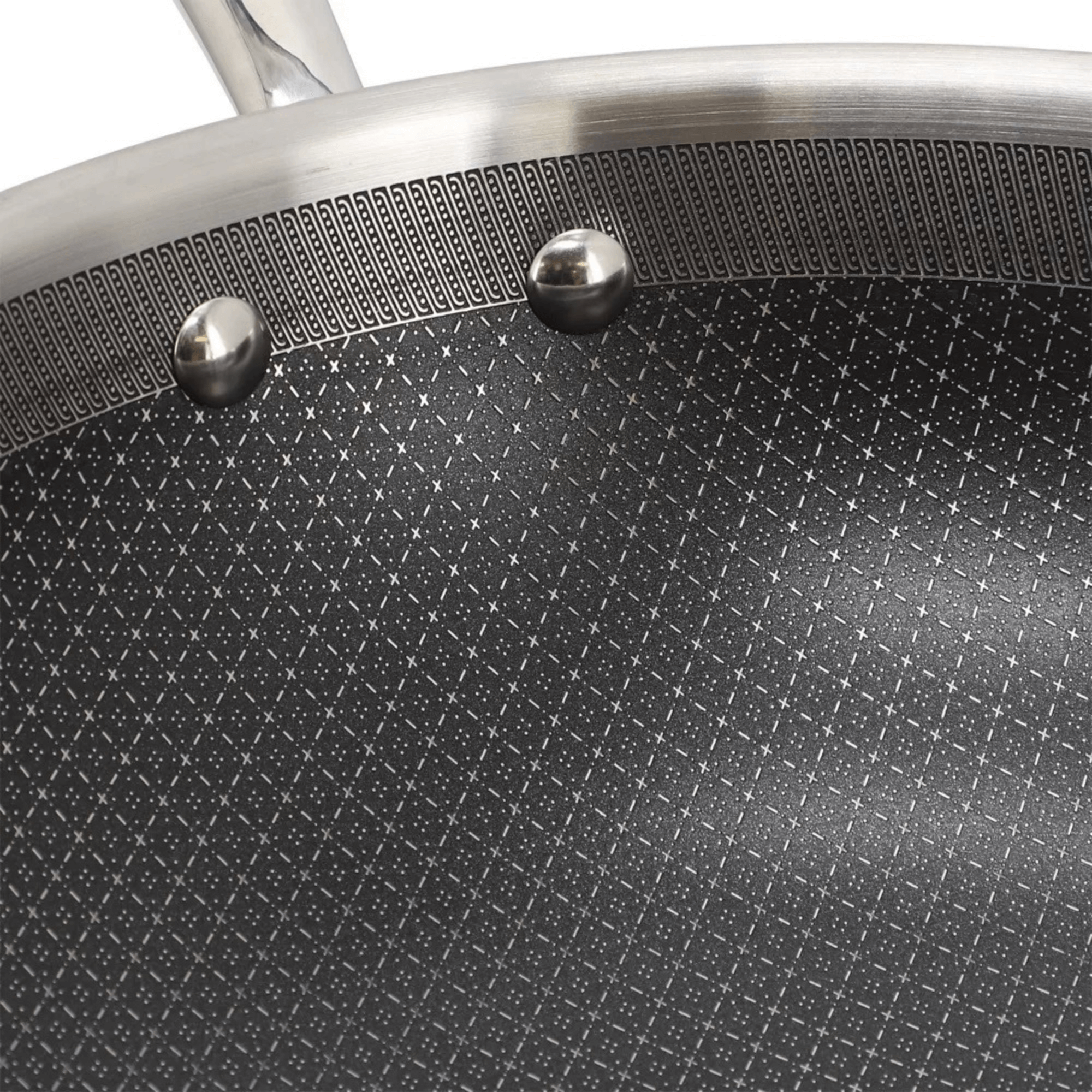 Better Chef 12.5-Inch 3-Ply Stainless Steel Nonstick Wok with Lid