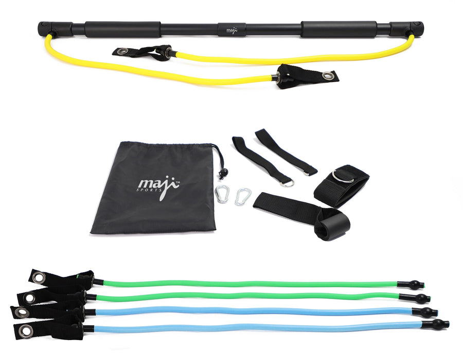 Maji Sports Portable Exercise Bar with Resistance Bands