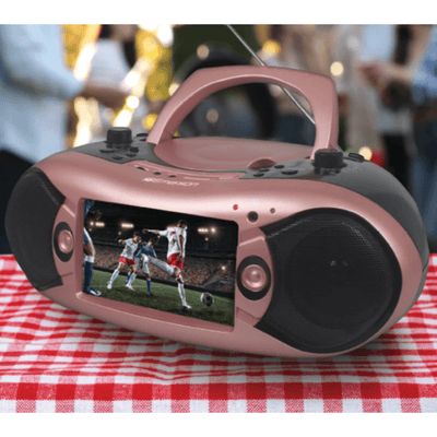 Emerson 7" Bluetooth DVD Boombox Rose Gold - Refurbished