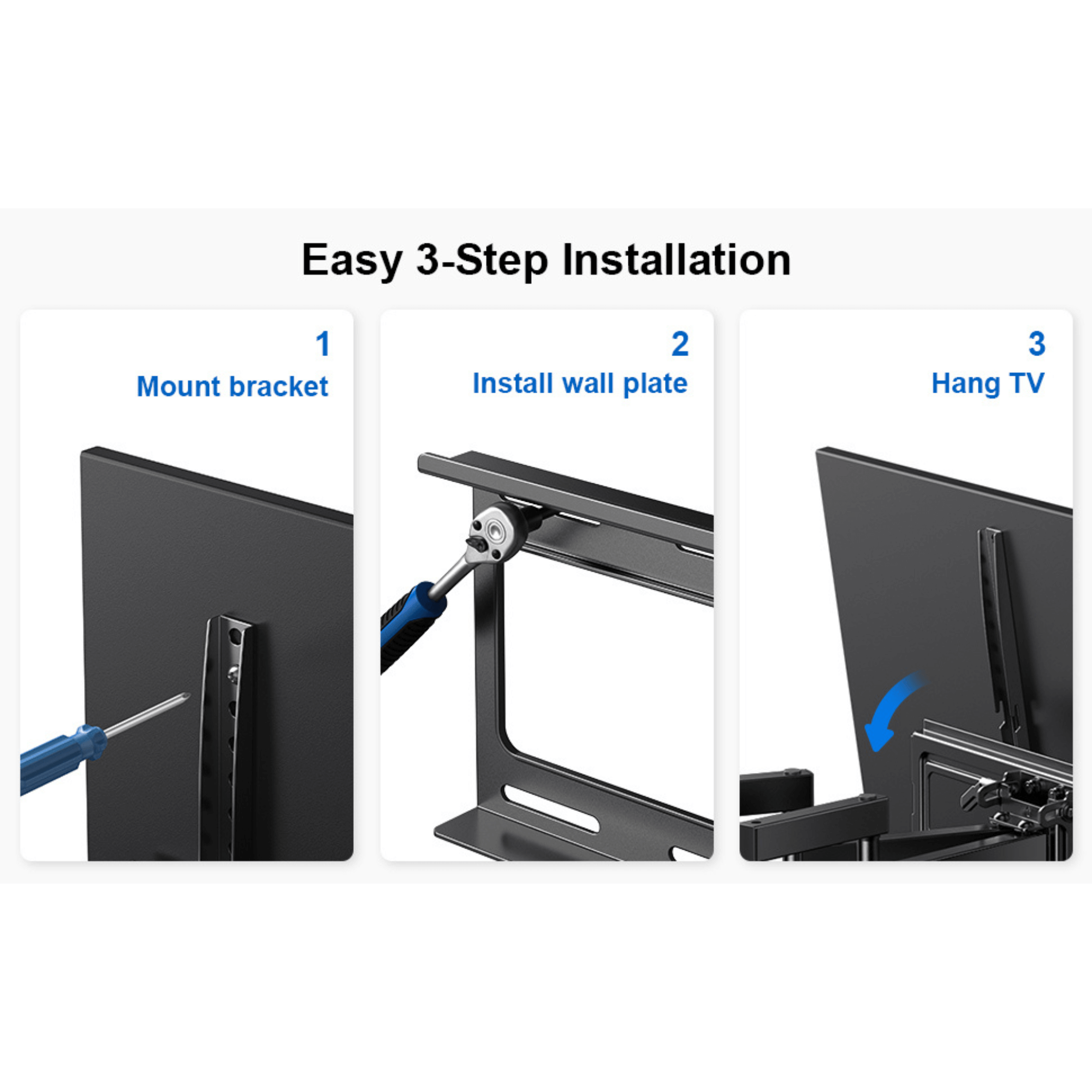 ErgoAV Motion Mount with Dual Arms for TVs 40" to 55"