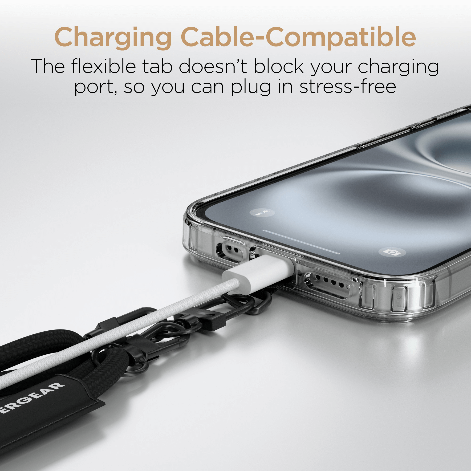 HyperGear TECHcessories Black Braided Rope Universal Crossbody Phone Strap