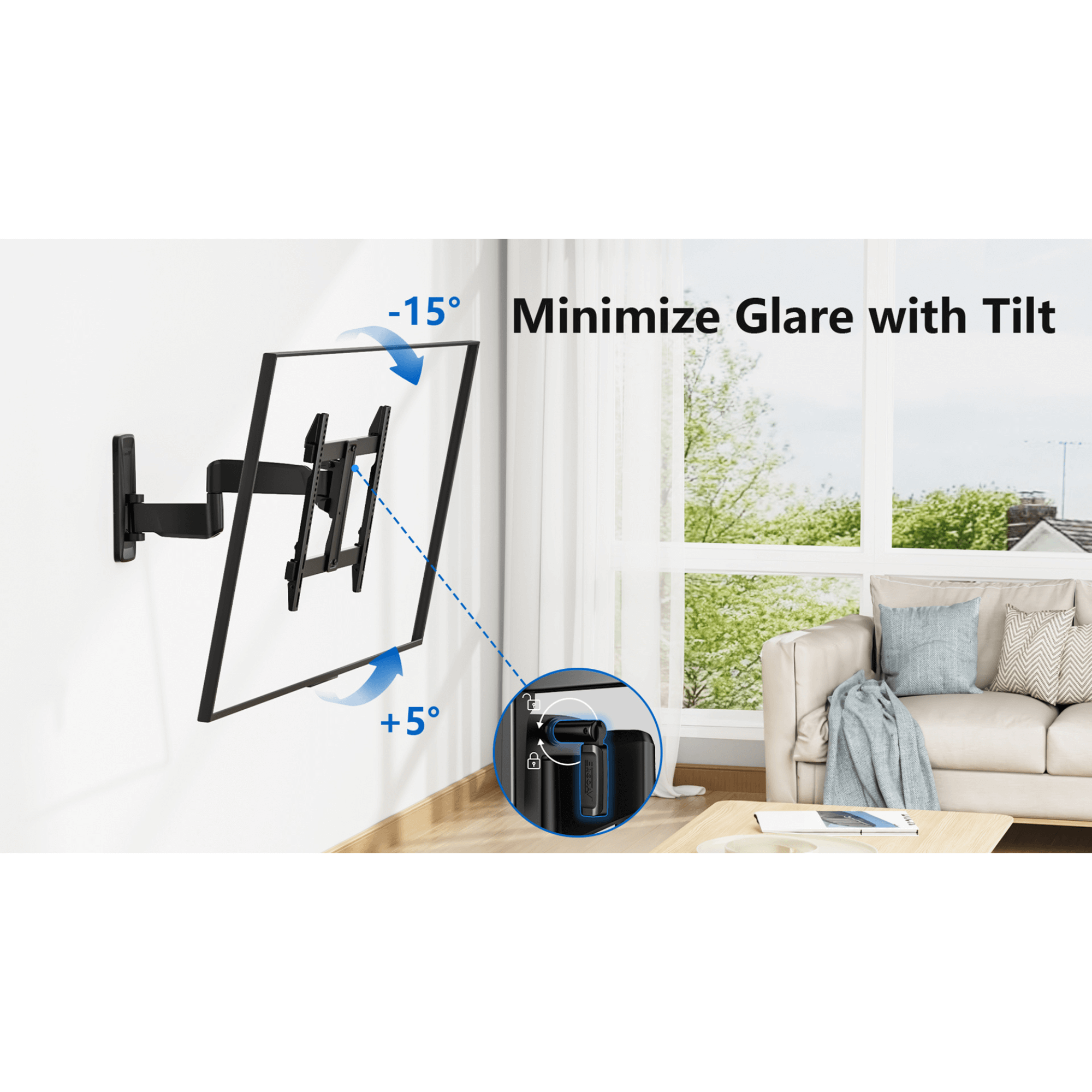 ErgoAV Medium Motion TV Mount for 32" to 65" TVs