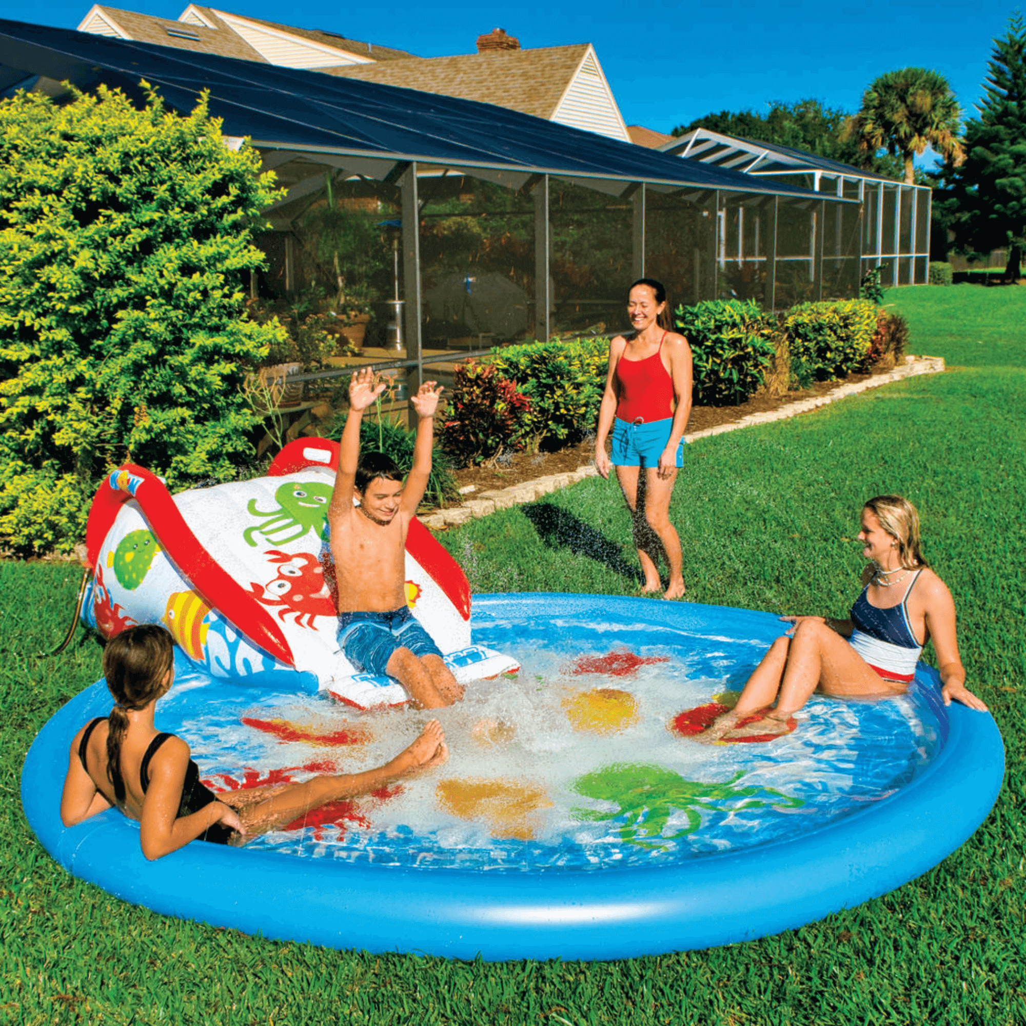 WOW Watersports Under the Sea 10 Ft Splash Pad with Adjustable Built-in Sprinkler System