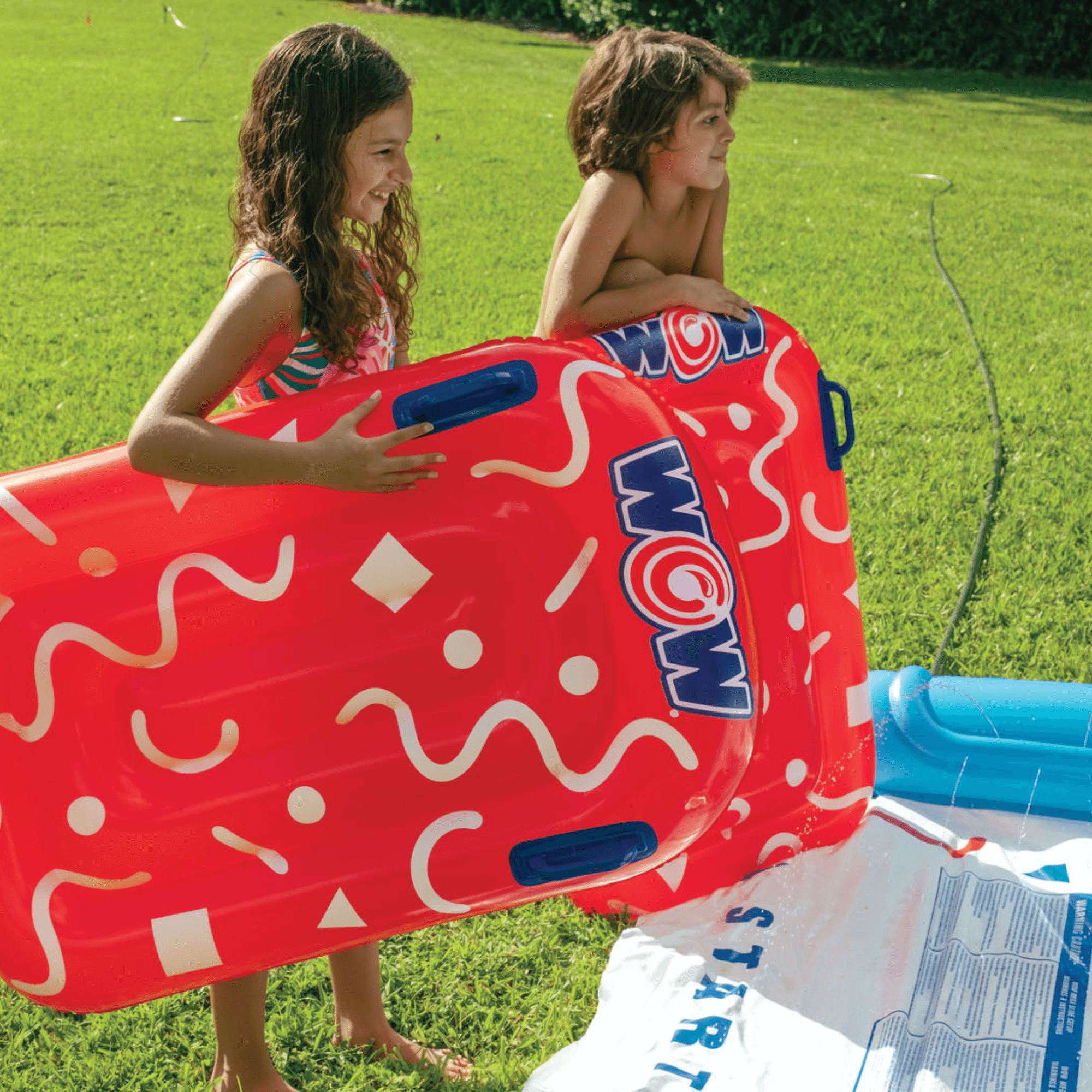 WOW Watersports 25 Ft Mega Backyard Slide w Splash Pool and High Side Walls