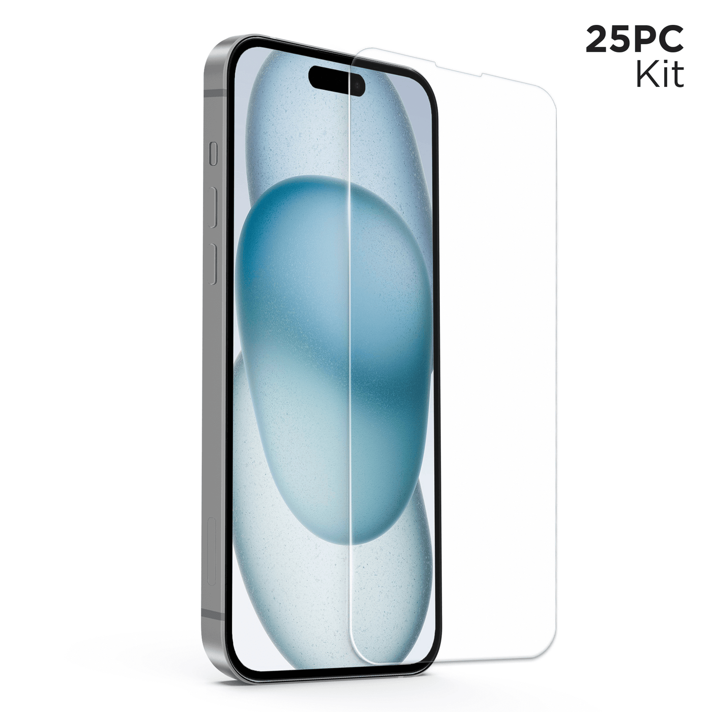 Naztech IntelliShield HD Tempered Glass 25pc Bundle Kit for iPhone 15