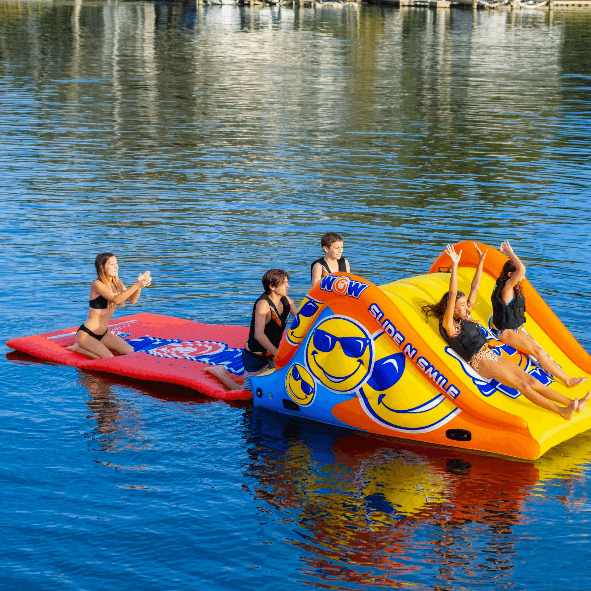 WOW Watersports Slide and Water Walkway Slide N Smile Combo