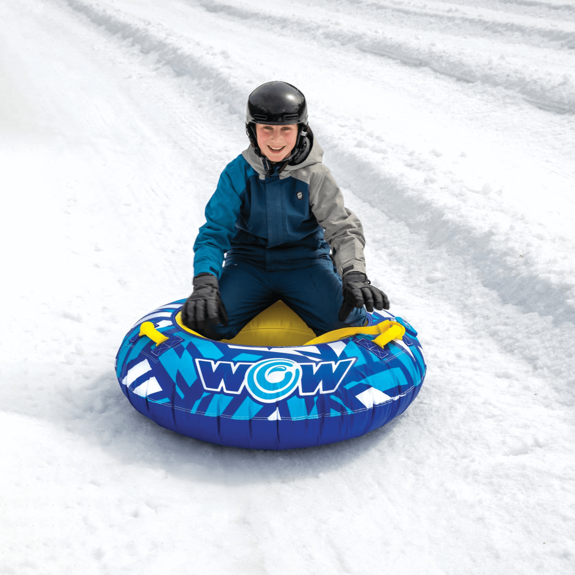 WOW Watersports Surge Tarpaulin-Bottom Snow Tube with Tow Leash