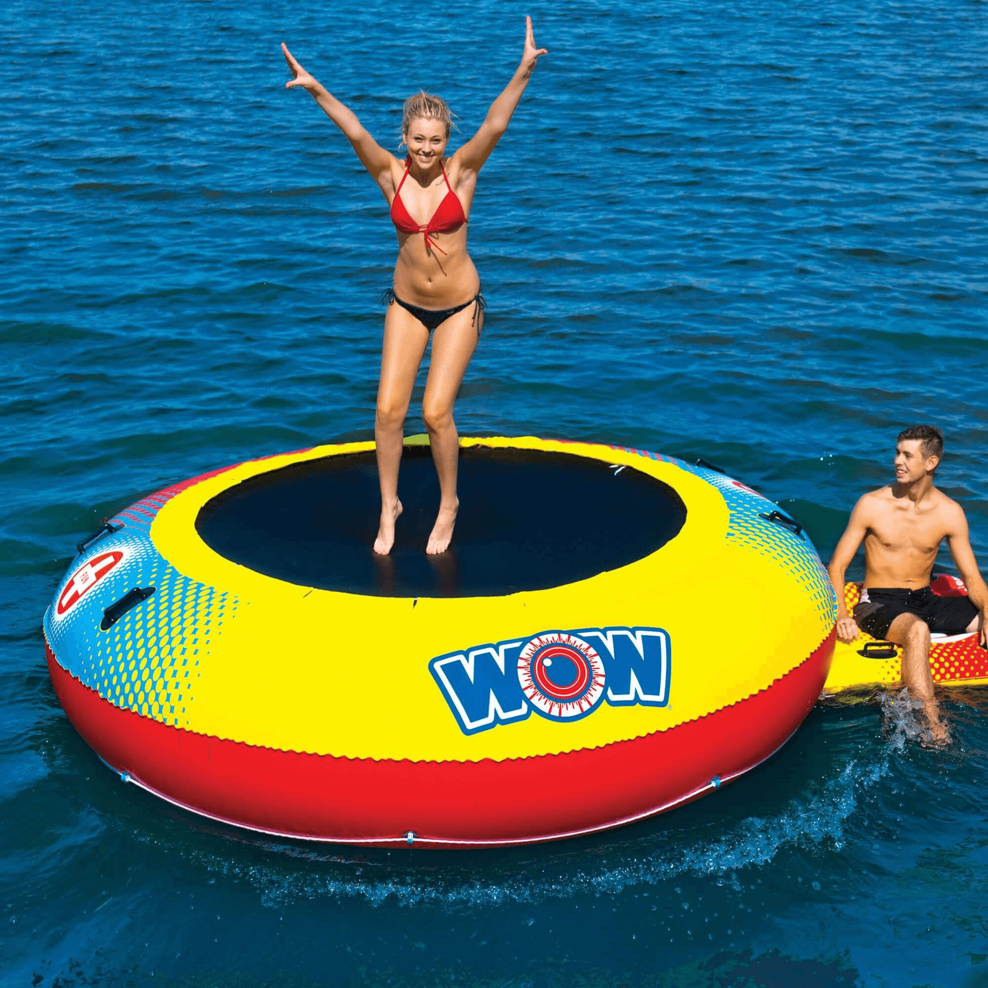 WOW Watersports Bouncer Inflatable Floating Trampoline and Boarding Platform
