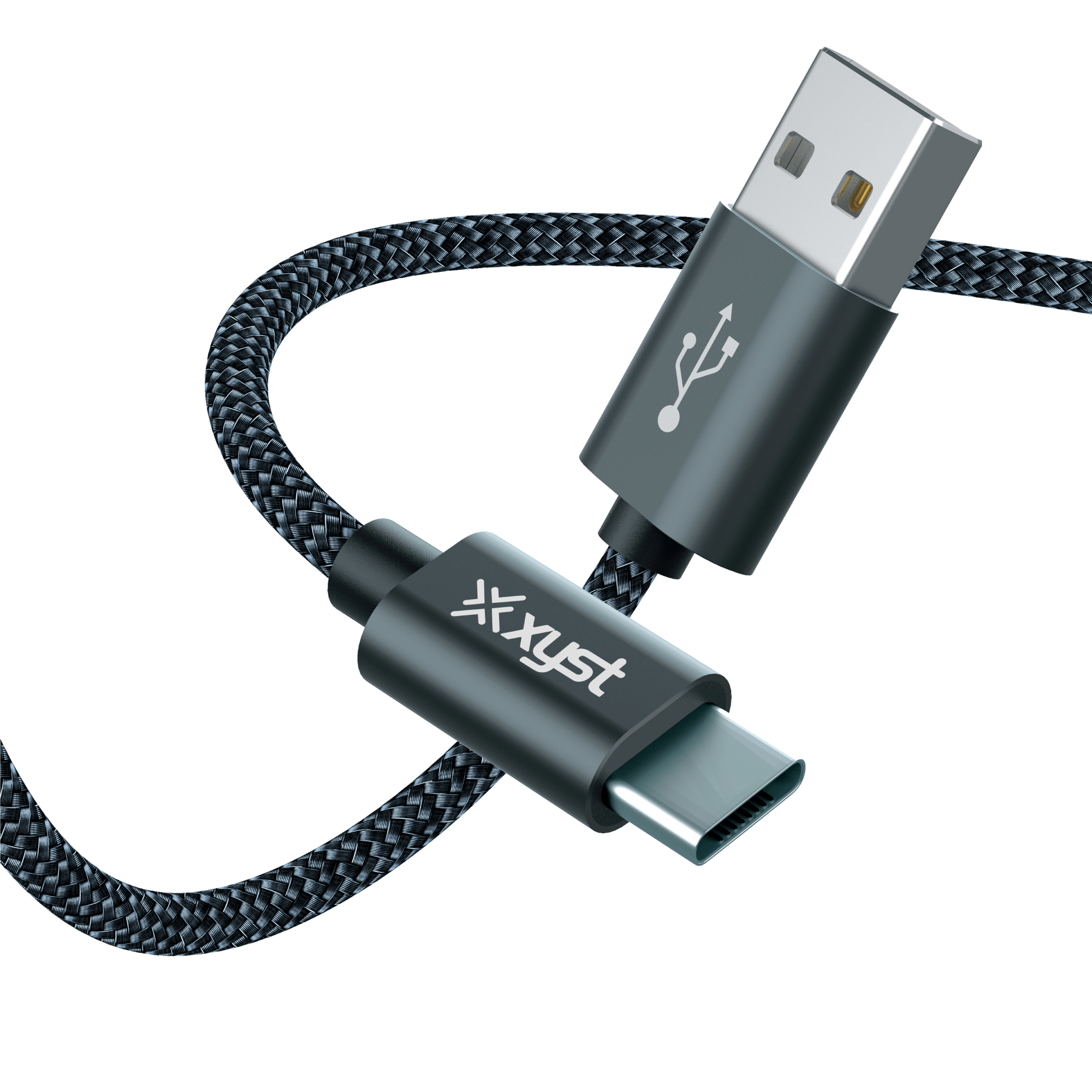 Xyst Charge and Sync USB to USB-C Braided Cable 10Ft