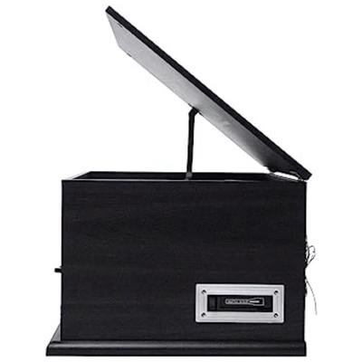 Victor State 7-in-1 Wood Music Center Graphite - Refurbished