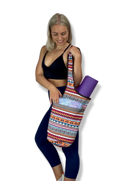 Yoga Mat Carrying Tote Bag with Large Size Pockets | Multipurpose and Fit Most Size Mats