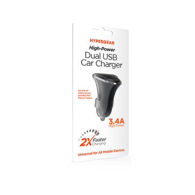 HyperGear Hi-Power Dual USB 3.4A Car Charger (DUSBCHARGER-PRNT)