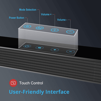 Norcent KB2020 Black Mamba Series 32" 80W Bluetooth Sound Bar with Remote Option