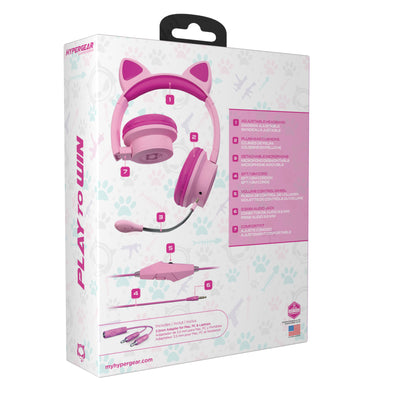HyperGear Kombat Kitty Gaming Headset with Detachable Mic
