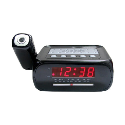Digital Projection Alarm Clock with AM FM Radio & AUX Input (SC-371)