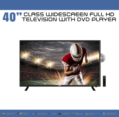 40" Class Widescreen Full HD Television with DVD Player, Media Player with USB, and HDMI (NTD-4050)