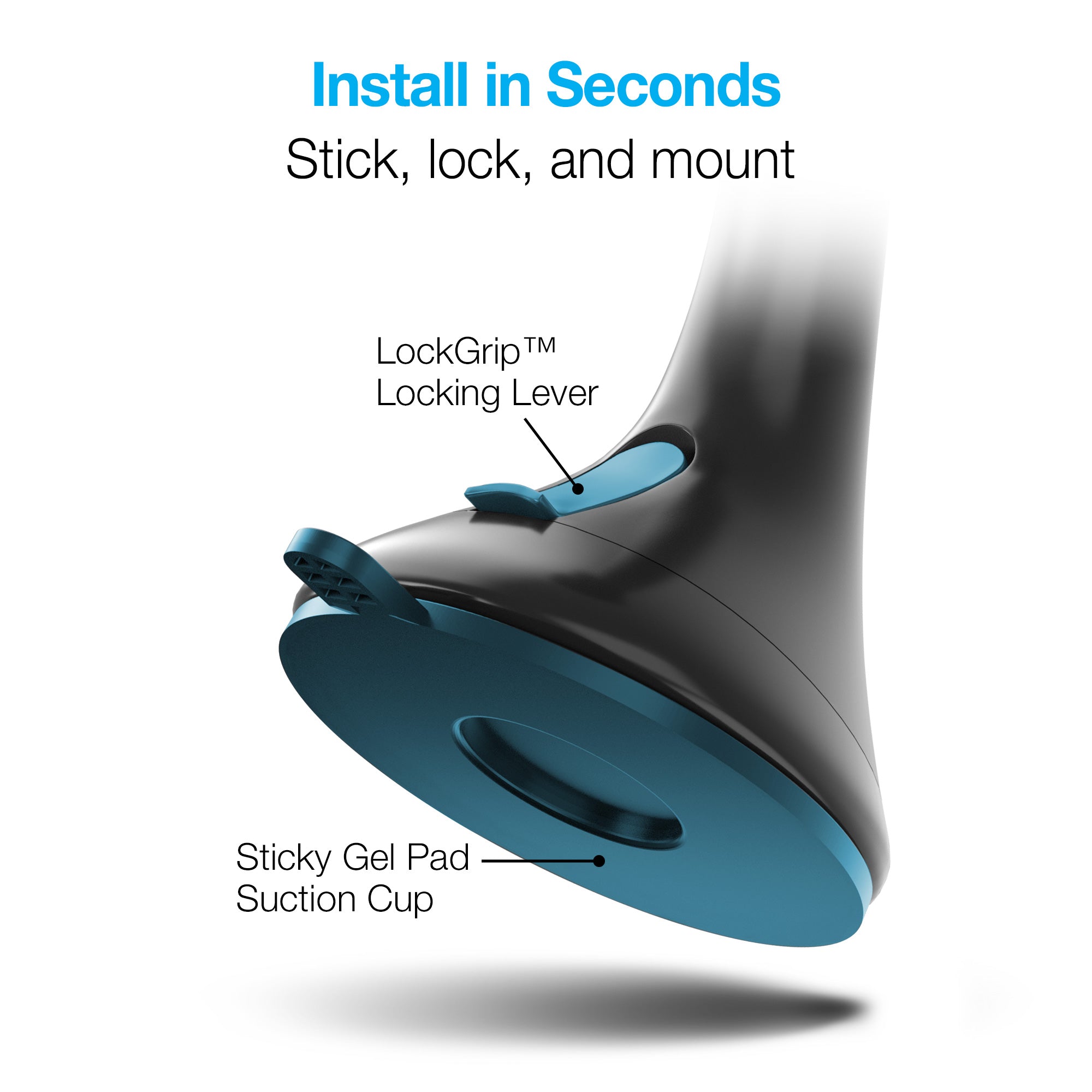 Naztech MagBuddy Elite Windshield Mount with Quick & Easy Installation