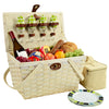 Picnic at Ascot Settler Traditional American Style Picnic Basket with Service for 4 (717W)