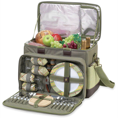 Picnic at Ascot Deluxe Picnic Cooler with Service for 4  (229)