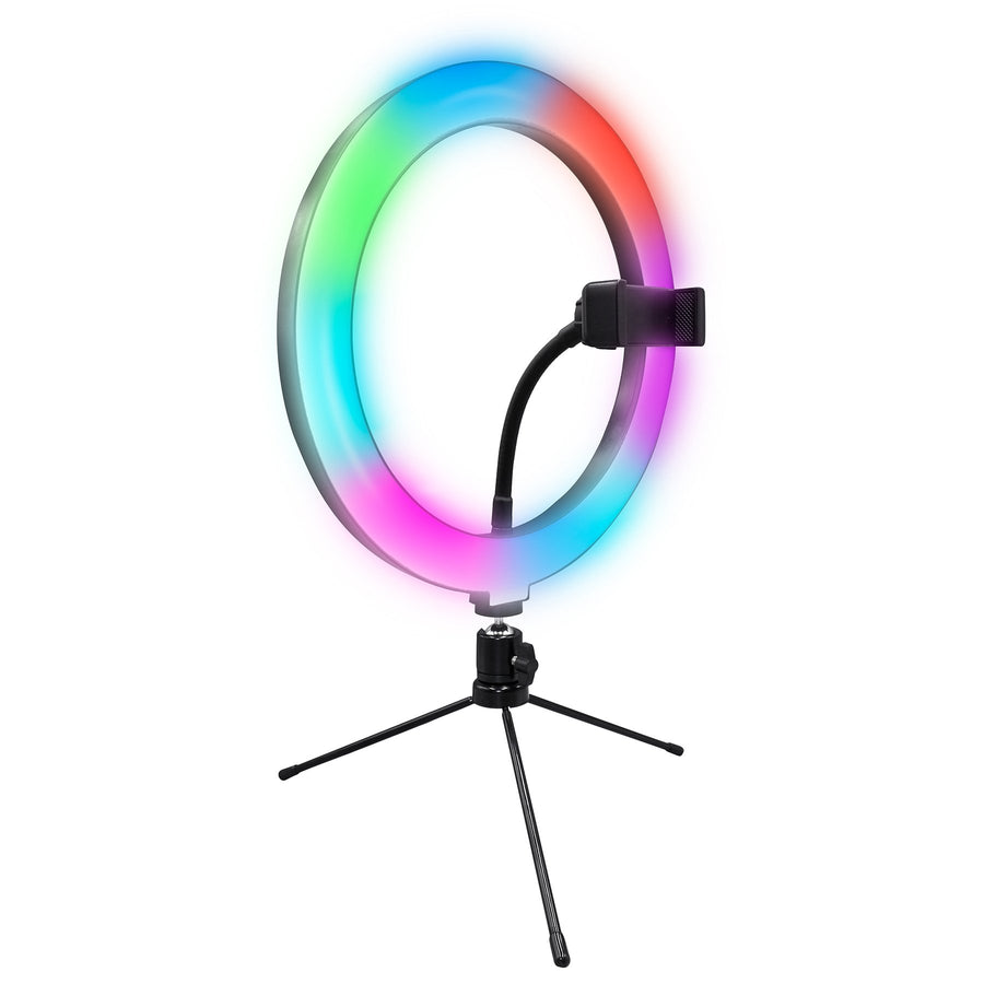 PRO Live Stream 10” Desk Selfie Ring Light with RGB (SC-1230RGB)