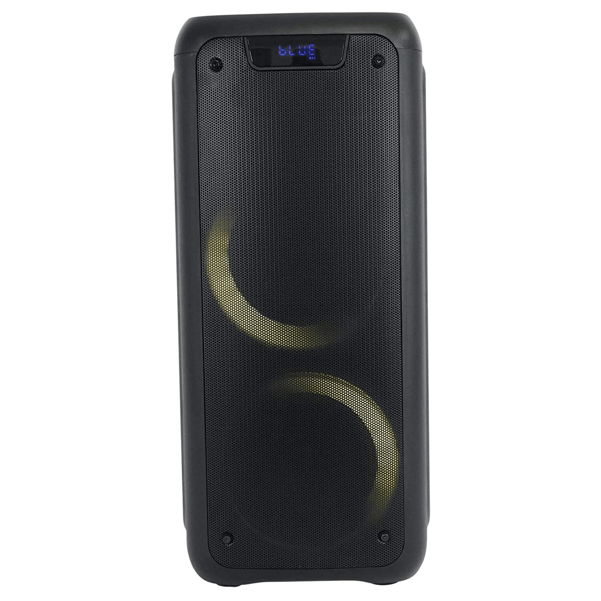 Norcent Dual 6.5" Portable Party Bluetooth Speaker with Flashing LED Lights