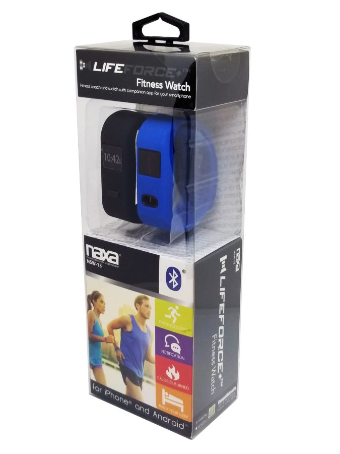 Naxa LifeForce+ Fitness Watch for iPhone and Android (NSW-13)