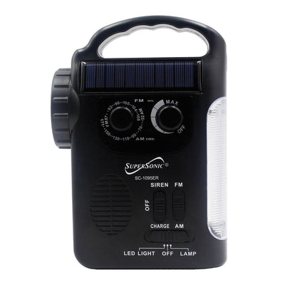 5 Way Emergency Solar Hand Crank Radio with Flashlight (SC-1095ER)