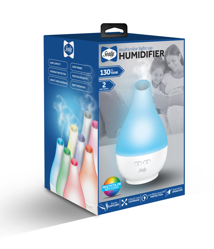Sealy Multicolor Light-Up Humidifier w Overheat Protection (HU-102)