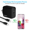 Naztech 20W PD Wall Charger + USB-C to USB-C 4ft Cbl BLK (15397-HYP)