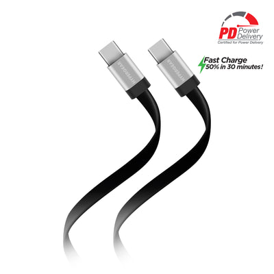 HyperGear Flexi USB-C to USB-C Flat Cable 6ft (USBCABLE4-PRNT)