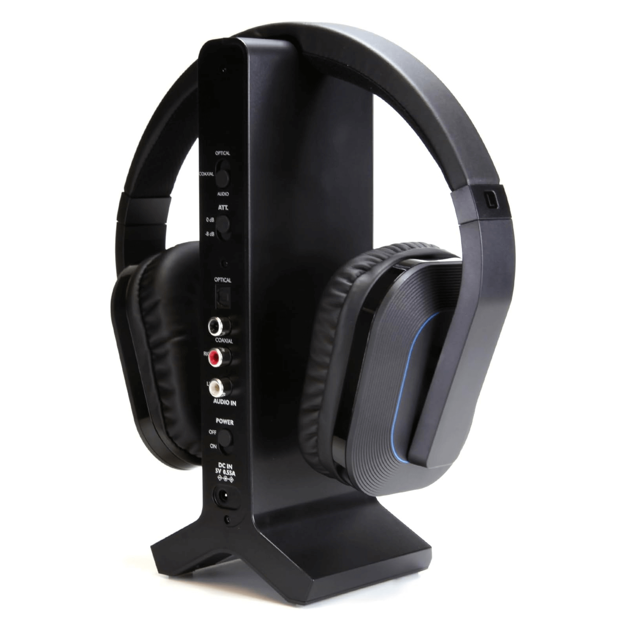 Emerson 2.4G Wireless TV Headset with High-Definition Audio and Charging Stand