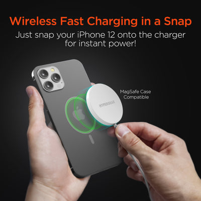 HyperGear Universal Magnetic 15W Wireless Fast Charger White (15418-HYP)