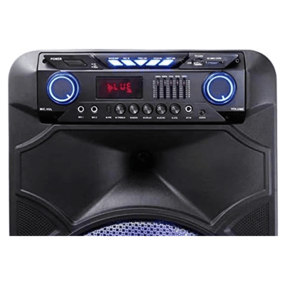 Norcent 15" Portable Bluetooth Speaker System with Sound-Activated LED Lights