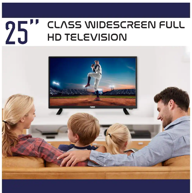 Naxa 25" 12 Volt ACDC Widescreen LED 1080p Full HD Television with ATSC Digital Tuner (NT-2500)