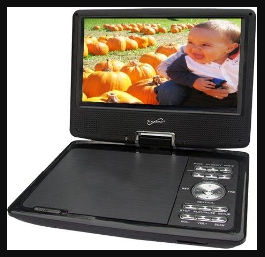 9" Portable DVD Player With Digital TV, USB and SD Inputs & Swivel Display (SC-259A)