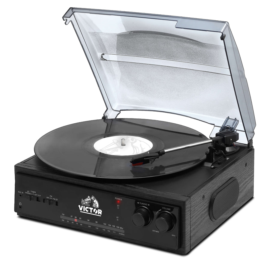 Victor Salem 5-in-1 3-Speed Turntable System with Dual Bluetooth