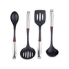 Chef Delicious 4-Piece Utensil Set - Skimmer - Slotted Turner - Solid Spoon - Ladle