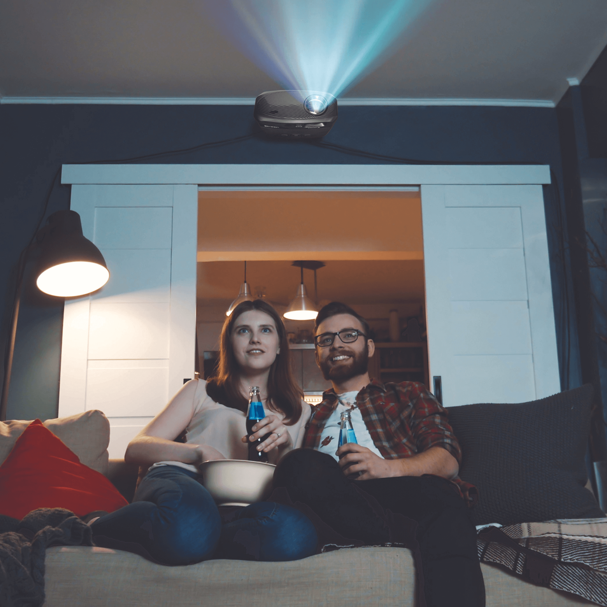 Emerson 210" Home Theater LCD Projector Combo with Screen and Carry Case