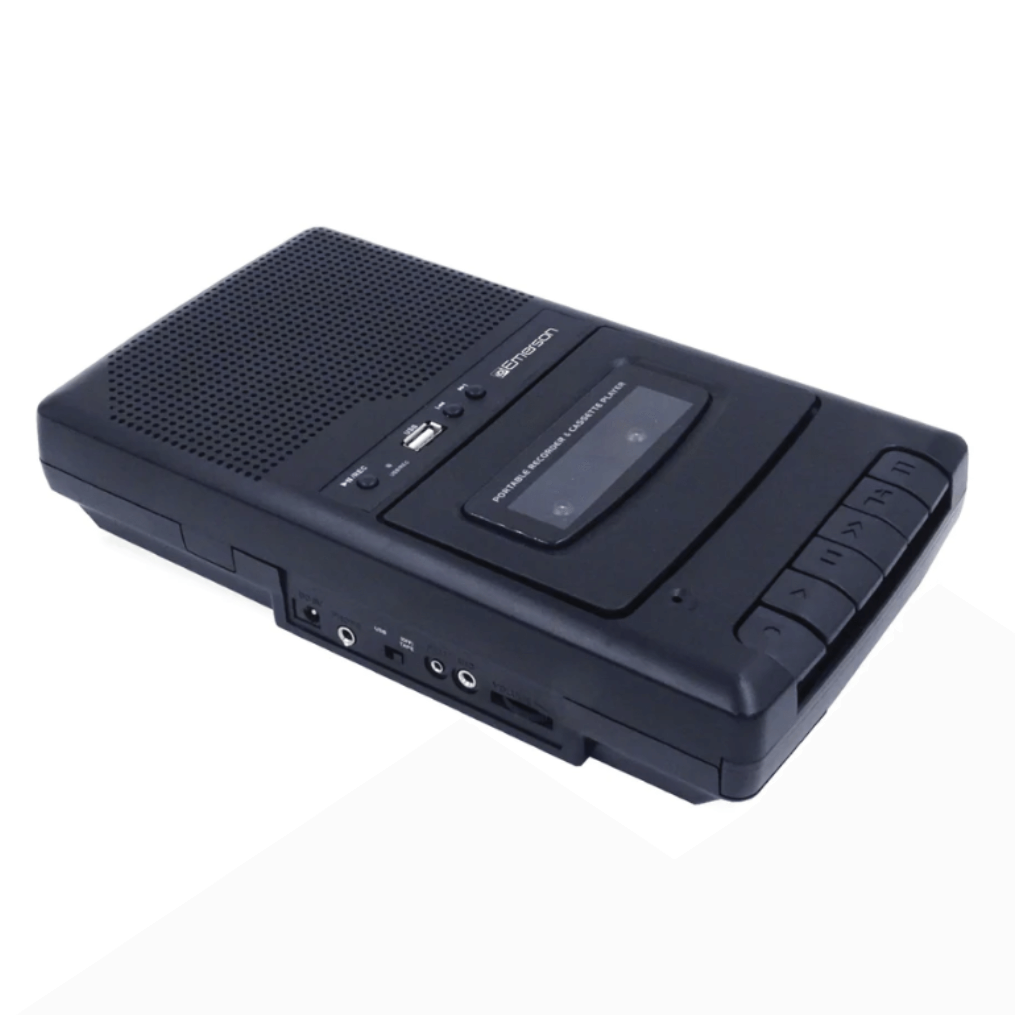 Emerson Portable Cassette Player and Recorder w Digital Conversion and Mic Input