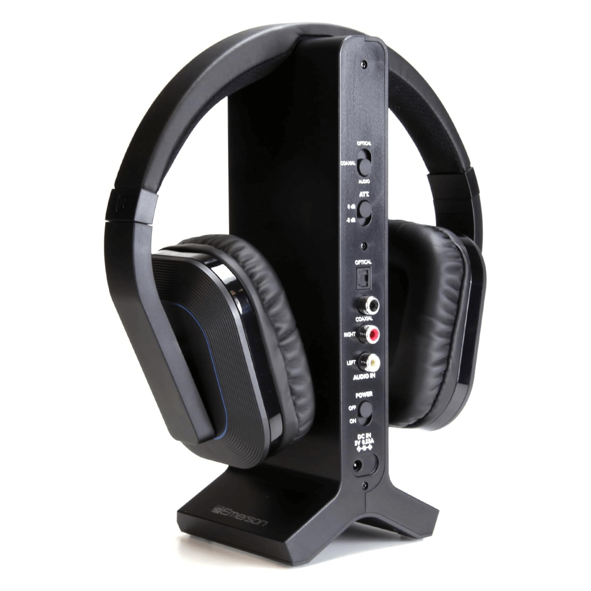 Emerson 2.4G Wireless TV Headset with High-Definition Audio and Charging Stand