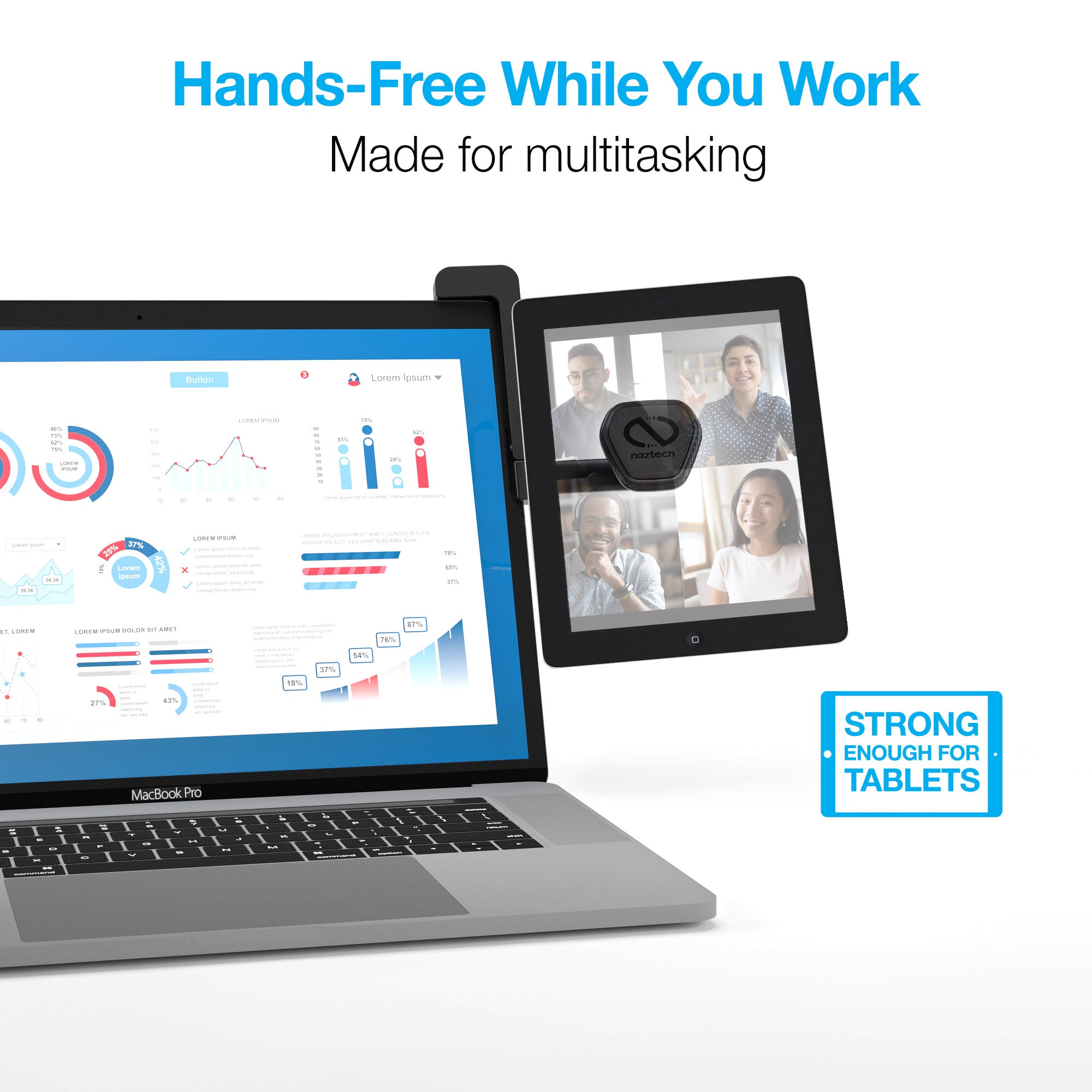 Naztech MagBuddy Elite Laptop Mount w Adjustable Angle & Orientation