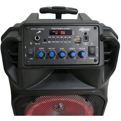 8" Bluetooth Trolley LED Speaker with TWS Link (PABT6038)