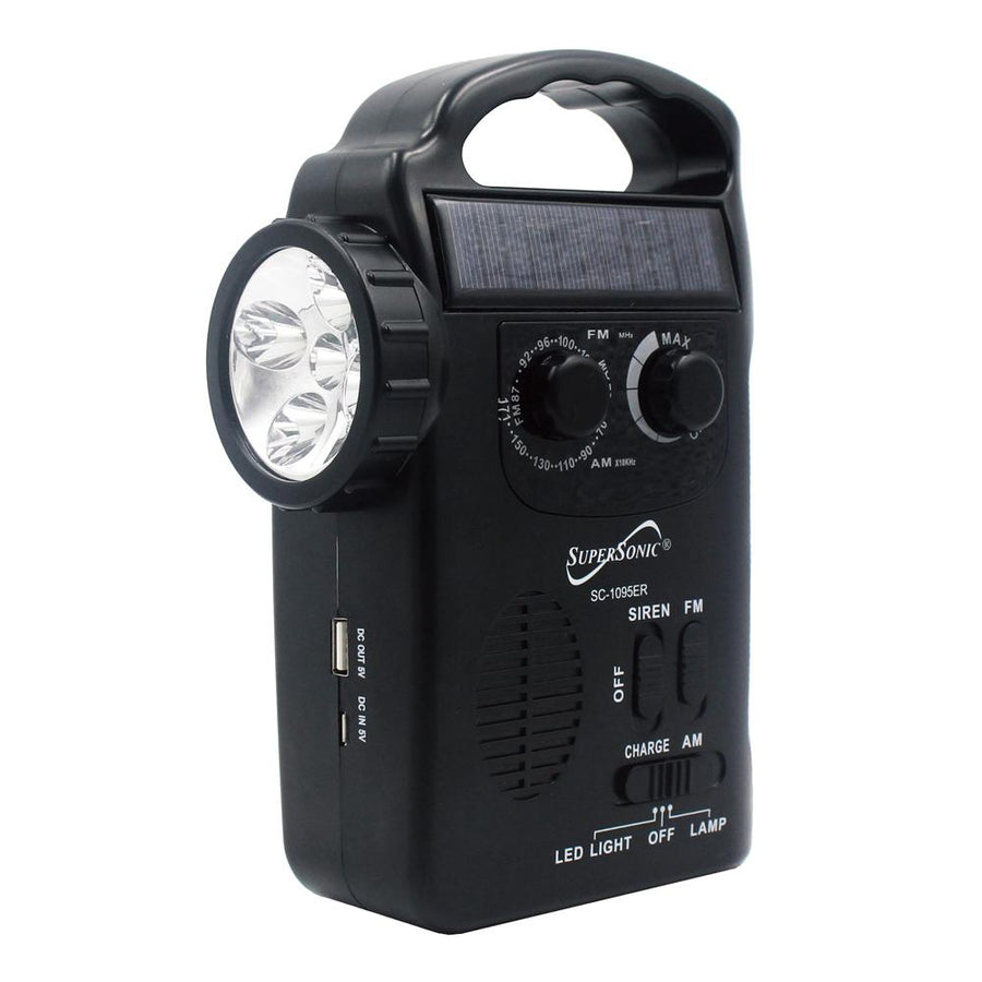 5 Way Emergency Solar Hand Crank Radio with Flashlight (SC-1095ER)