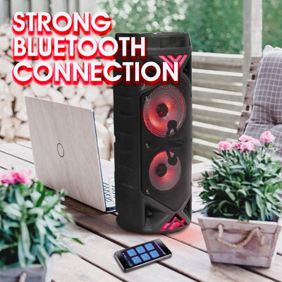 6.5" Dual Bluetooth LED Speakers with TWS Link (PABT6022)