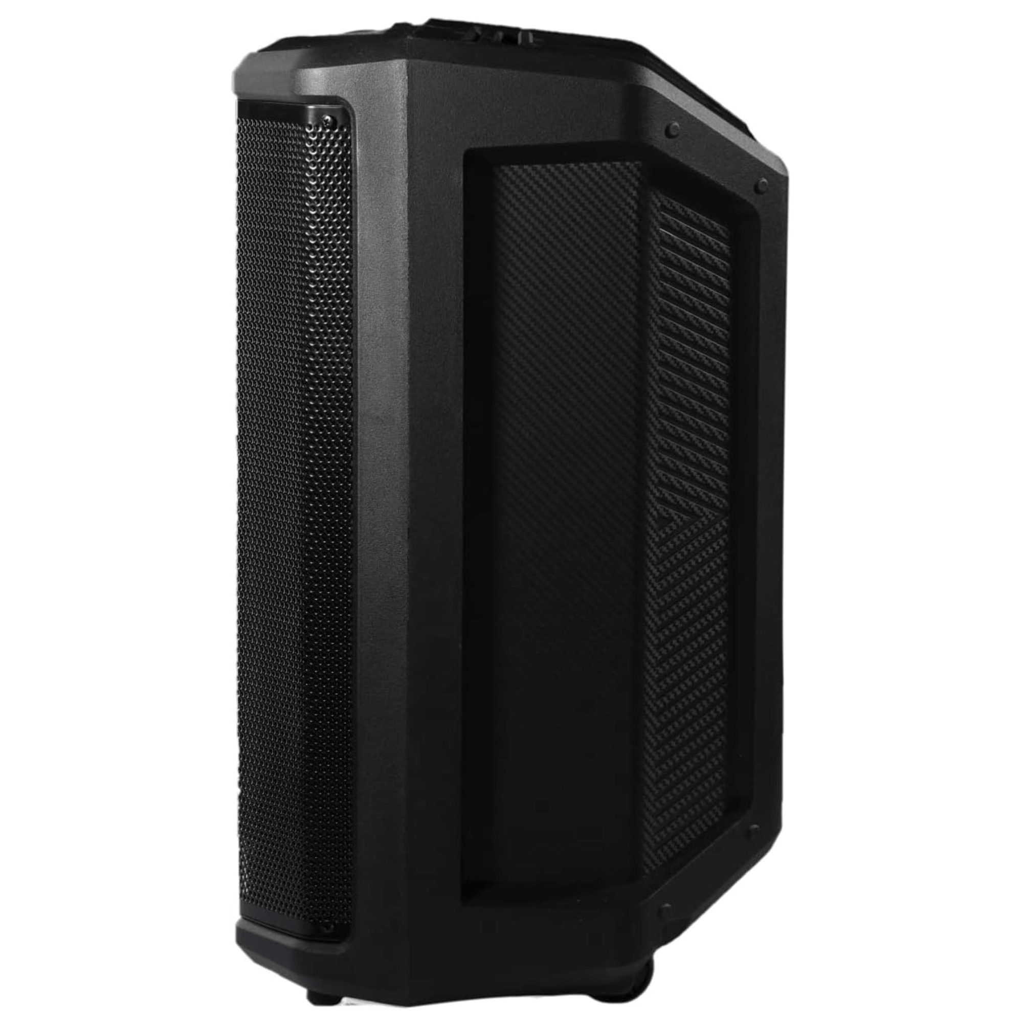 Norcent 12" Portable Wheeled Bluetooth Speaker w Microphone and Flashing Lights