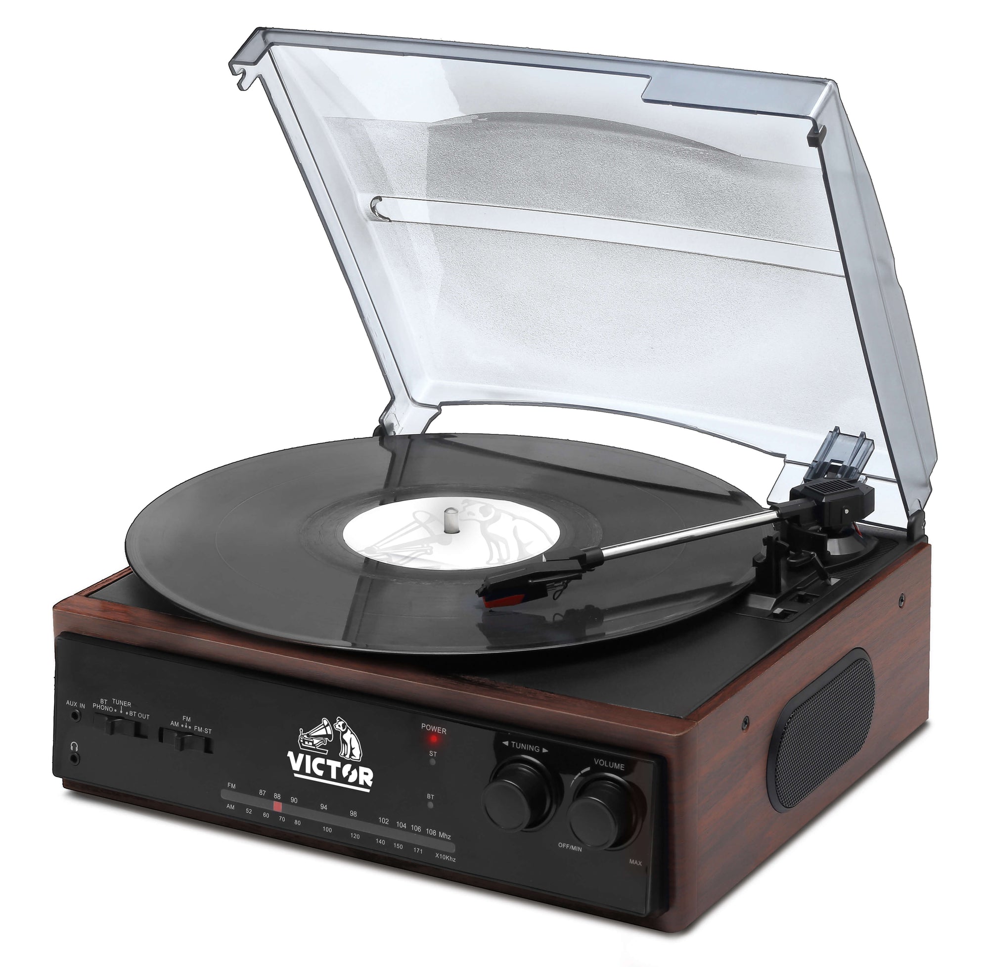 Victor Salem 5-in-1 3-Speed Turntable System with Dual Bluetooth