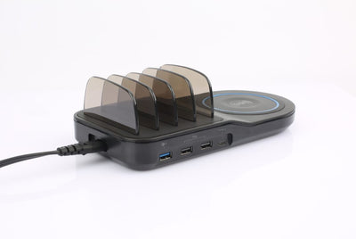5-in-1 Wireless Fast Charging Station with Qi & 4 USB Ports (NAP-5000)